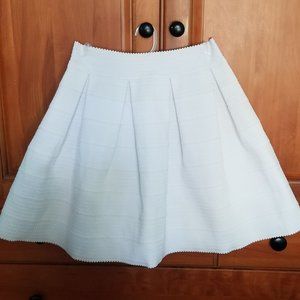 Express White Pleated Skirt